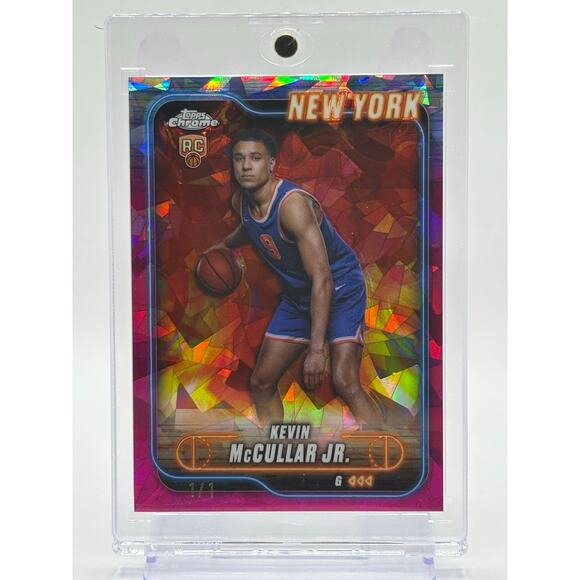2024-25 Topps Chrome Sapphire Kevin McCullar Jr. Rookie Padparadscha 1/1 Knicks - Picture 1 of 2
